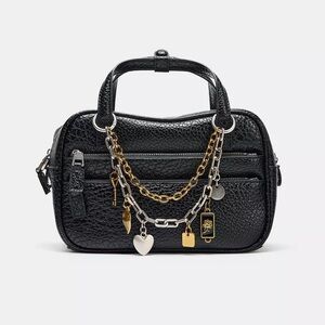 NWT Zara Black Charm Bag